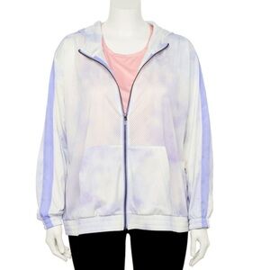 NIKE Women’s Plus Size 2X Sportswear Purple Clash Tie Dye Windbreaker Jacket NEW